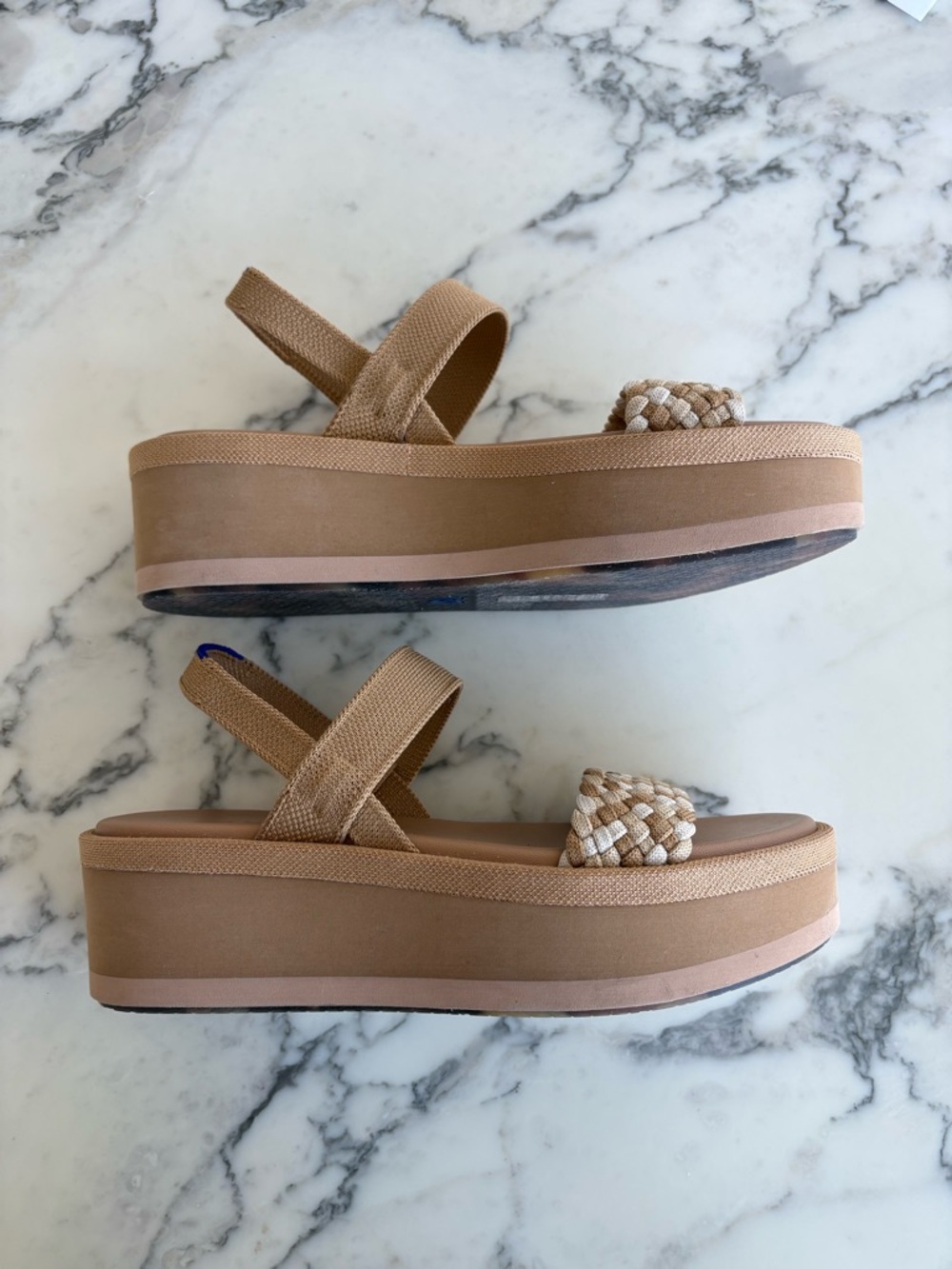 Rothy’s lightweight wedge sandals sz 7.5 - Picture 3 of 8